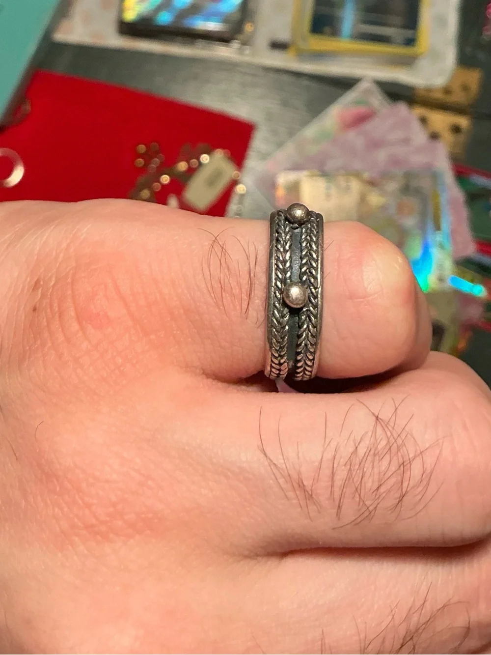 Adjustable Braided Unisex Ring in Sterling Silver